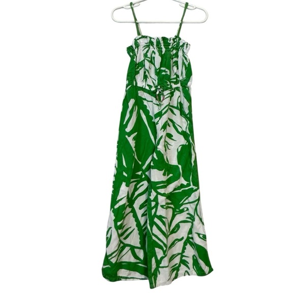 Kid's Lilly Pulitzer for Target Green & White Tropical Print Wide Leg Jumpsuit - Picture 1 of 10